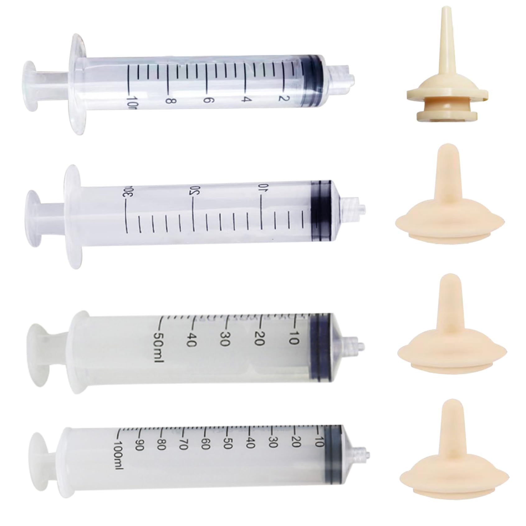 Tétine Miracle pour chatons seringue à tétine biberon pour chaton 2 pièces 10 ml + 30 ml seringue d'alimentation pour chats, tétine en silicone sûre pour chat, biberons anti-mastication pour chiots