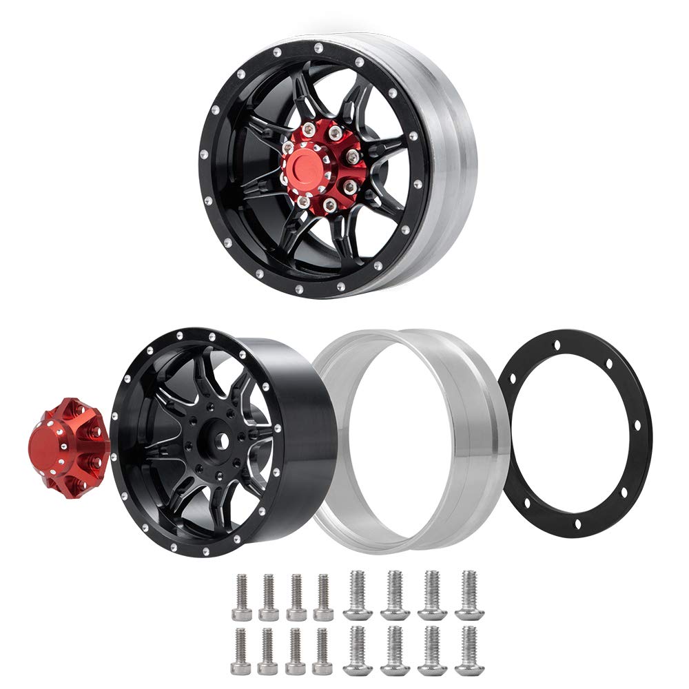 AXspeed 1,9" Beadlock Felgen für 1/10 Axial SCX10 TRX4 D90 RC Crawler Car 4 Stück