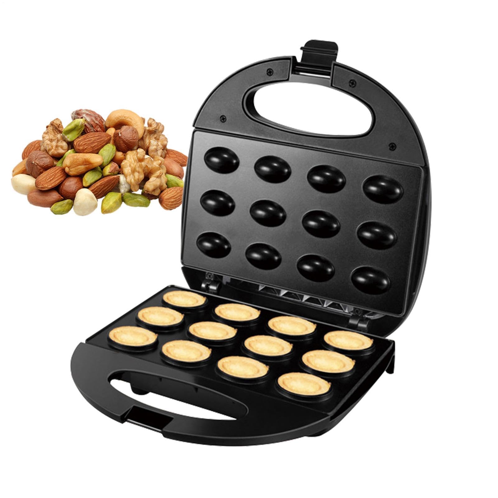 Macchina Elettrica Per Biscotti Alle Noci Stampo Antiaderente Per Biscotti | Torta Elettrodomestico di cucina per colazione, snack, , waffle e pane