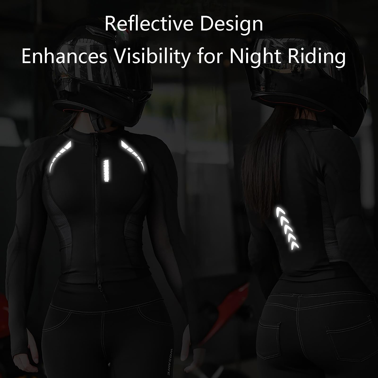 ARMAAN Giacca Da Moto Donna In Rete - Indumento Protettivo Softshell Certificato CE, Giacca Da Motocross Traspirante Con Protezioni, Maglia Imbottita Ad Alta Visibilità Per Motociclisti