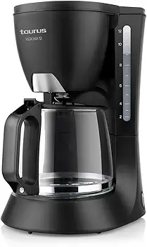 Taurus Cafetera Goteo Verona 12, 680 W, 1.2 litros, plástico, Color Negro