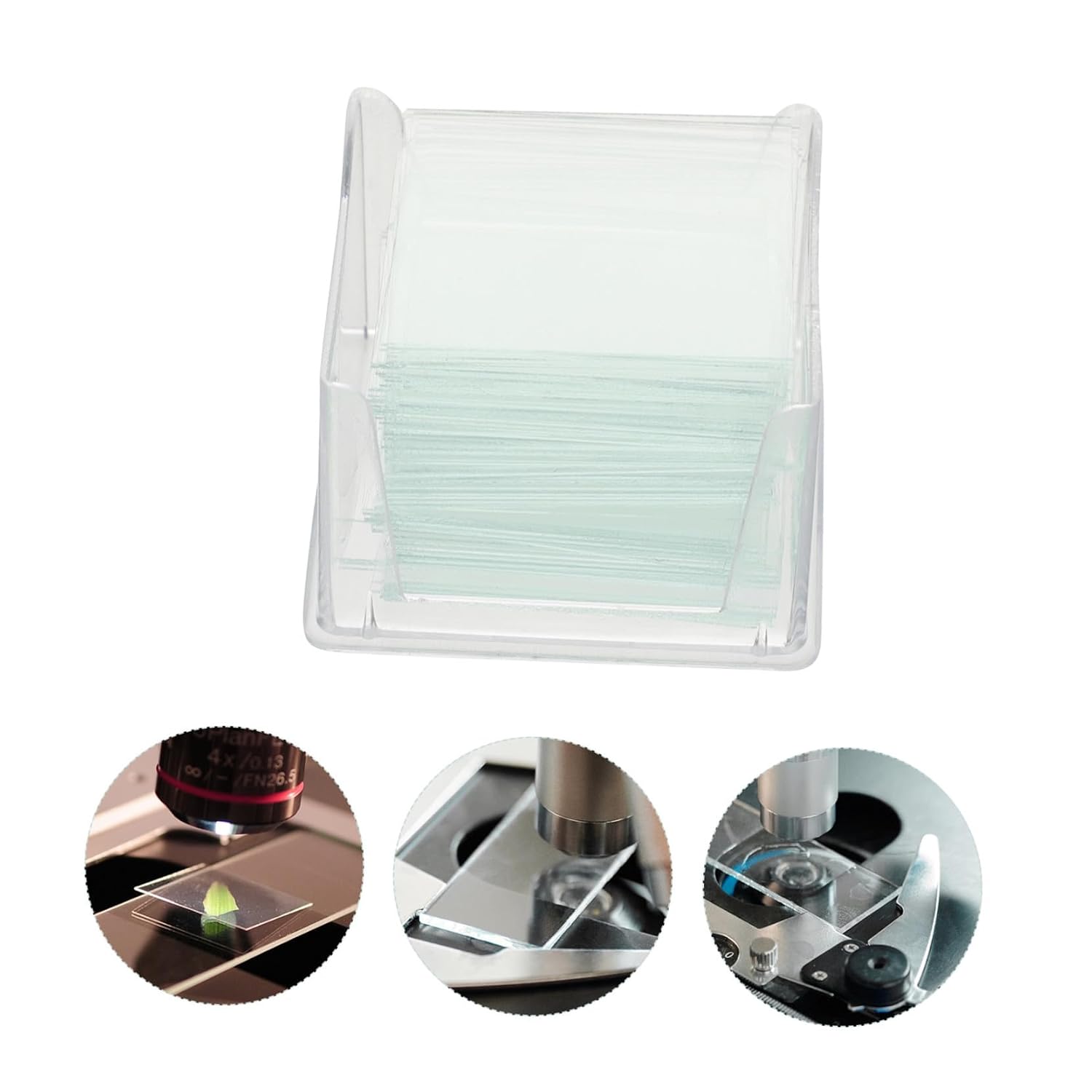 1000 Pcs Glass Cover Slips for Microscope Laboratory Use Precision-Made Square Coverslips with Smooth Design for Reliable Sample Observation Vacuum Packed