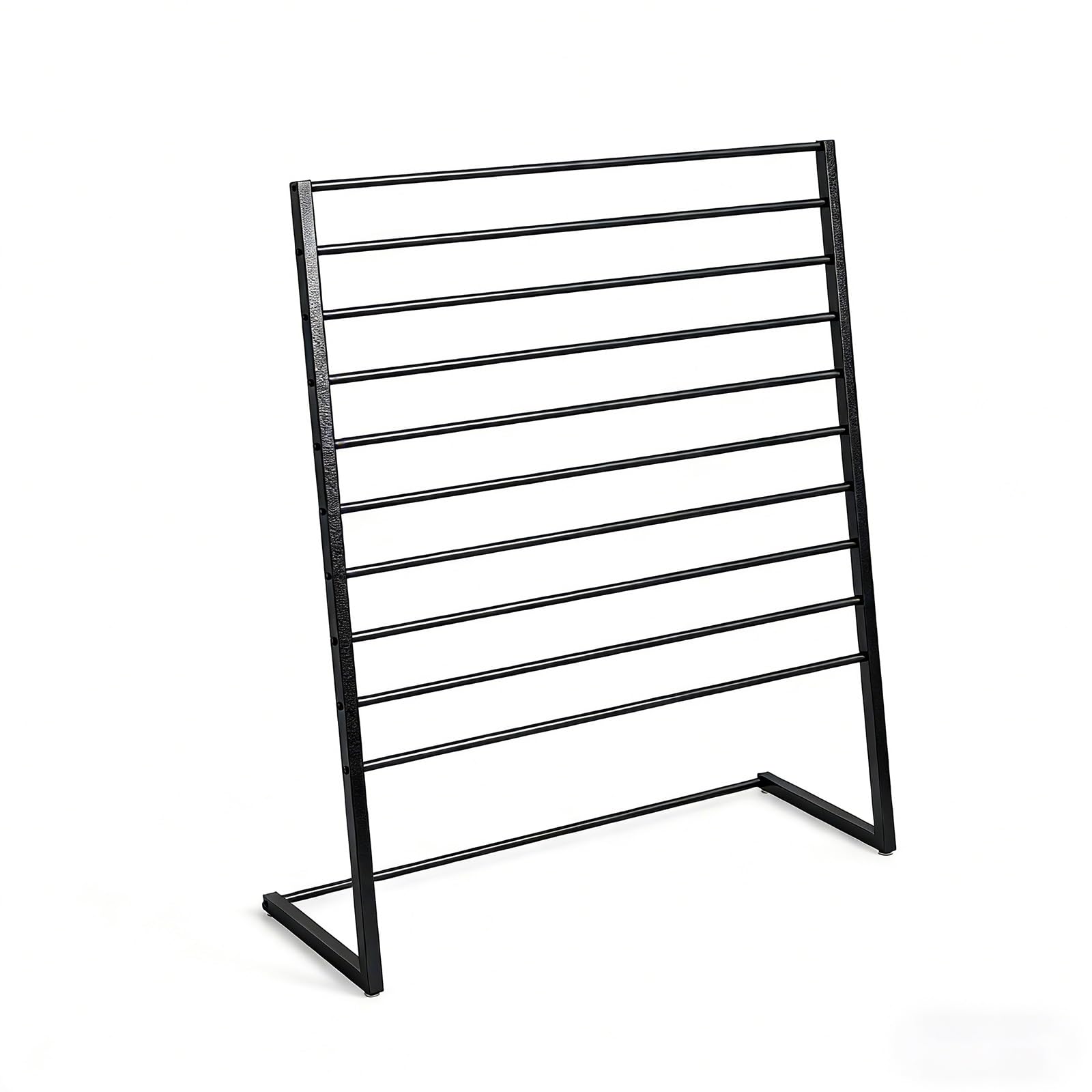Organizador de bufandas de metal de 10 niveles para eliminar el desorden en tiendas de ropa