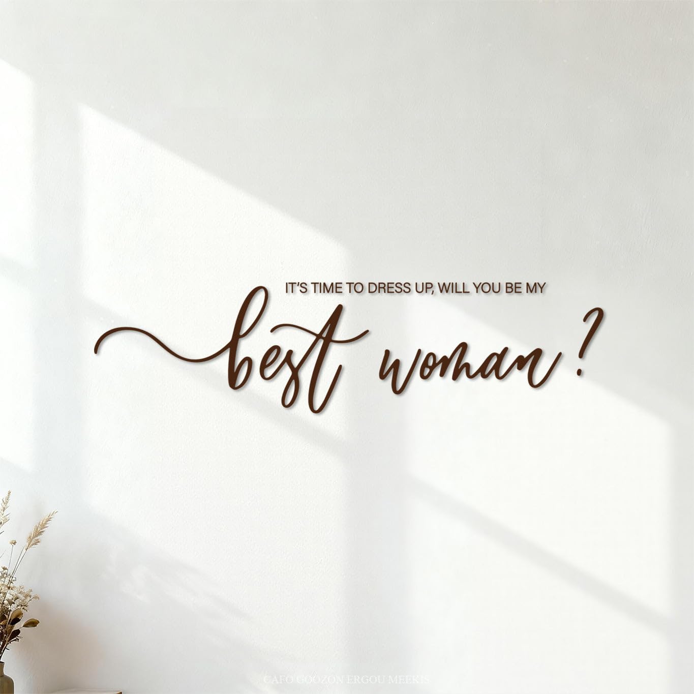 Bridesmaid Ask Wedding Invitation Bridesmaid Party Gift Ideas Wedding Wall Stickers 22x85.3cm It Won't Fall Off Coffee
