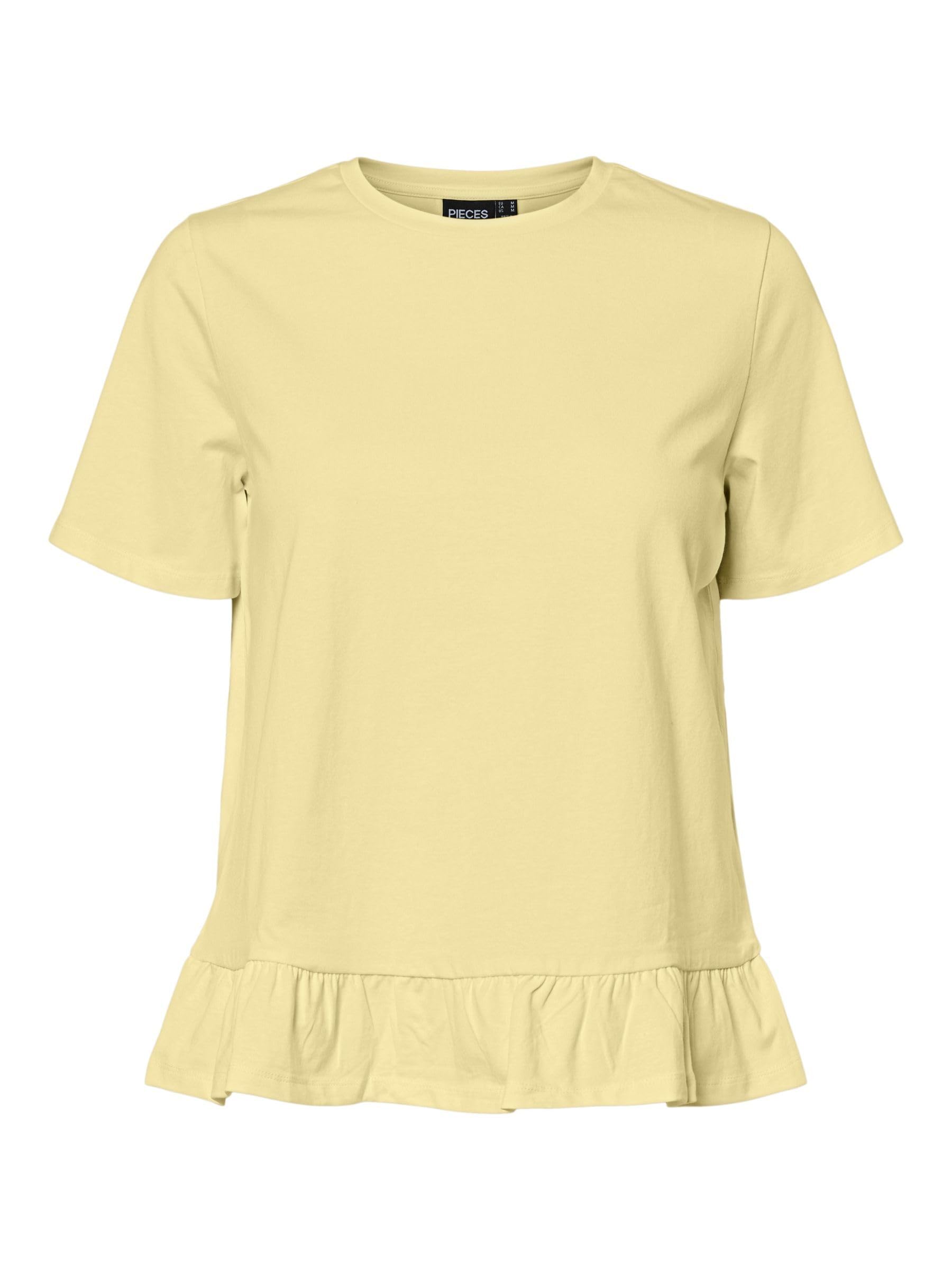 PIECES Damen Female T-Shirt Pcdisso Pcdisso Ss O-Neck Top JRS Pwp Bc (1er Pack)