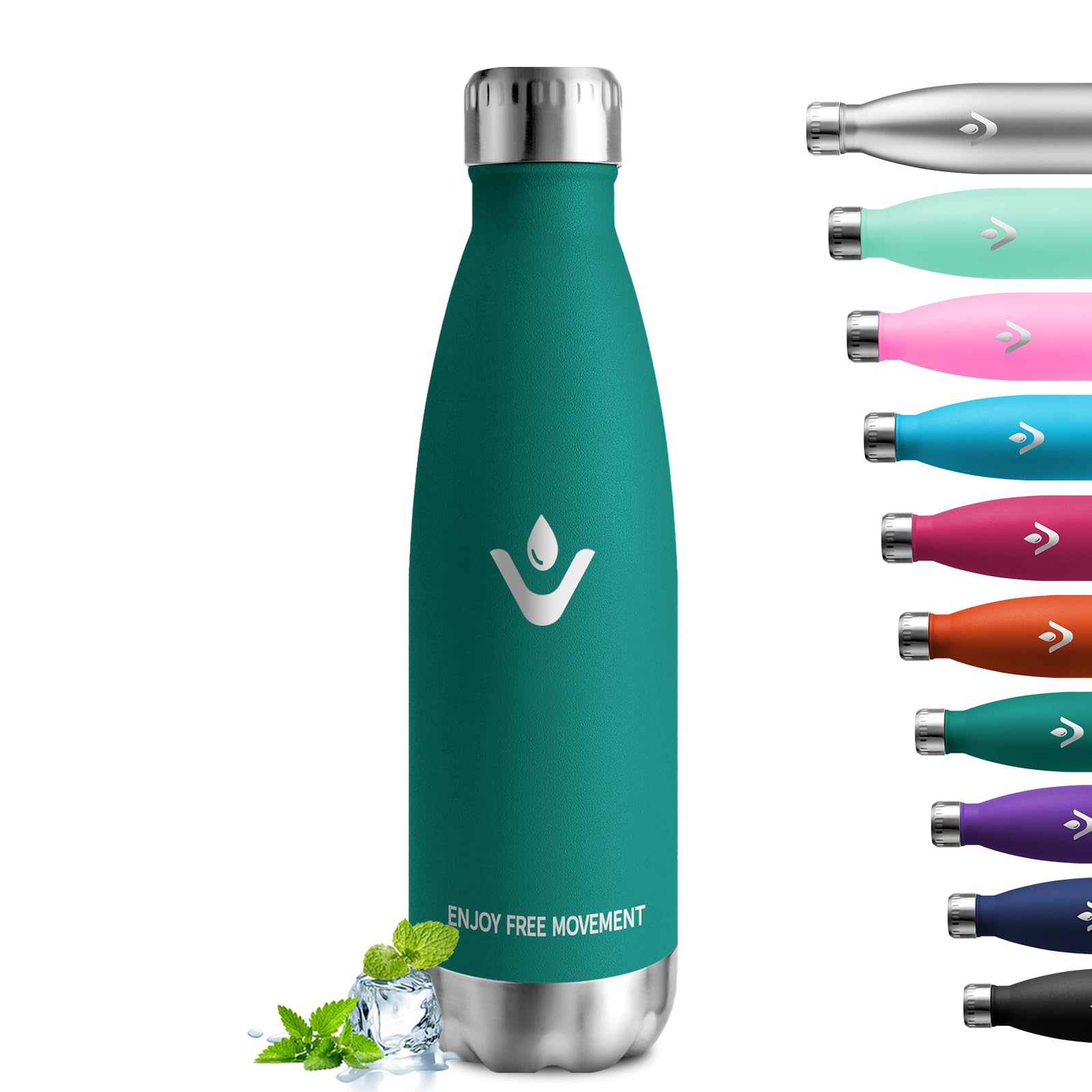 HYDRO FLASK - Waterfles van 591 ml - Vacuüm Geïsoleerde Roestvrij Stalen Drinkfles met Lekvrije Flex Cap en Handgreep - Dubbelwandige Herbruikbare Fles - BPA-vrij - Brede Opening - Olive
