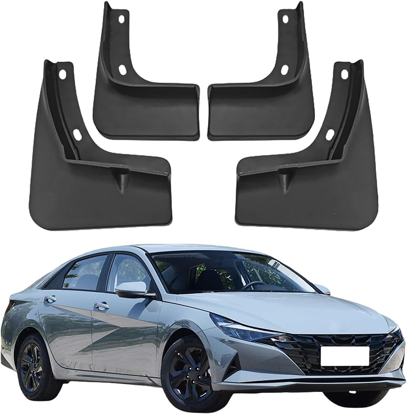 Nysldsco Normal 4Pcs Premium Mud Flaps For Hyundai Elantra 2021-2022 Front And Rear Splash Guards Durable Mudguards Protection Against Road Debris
