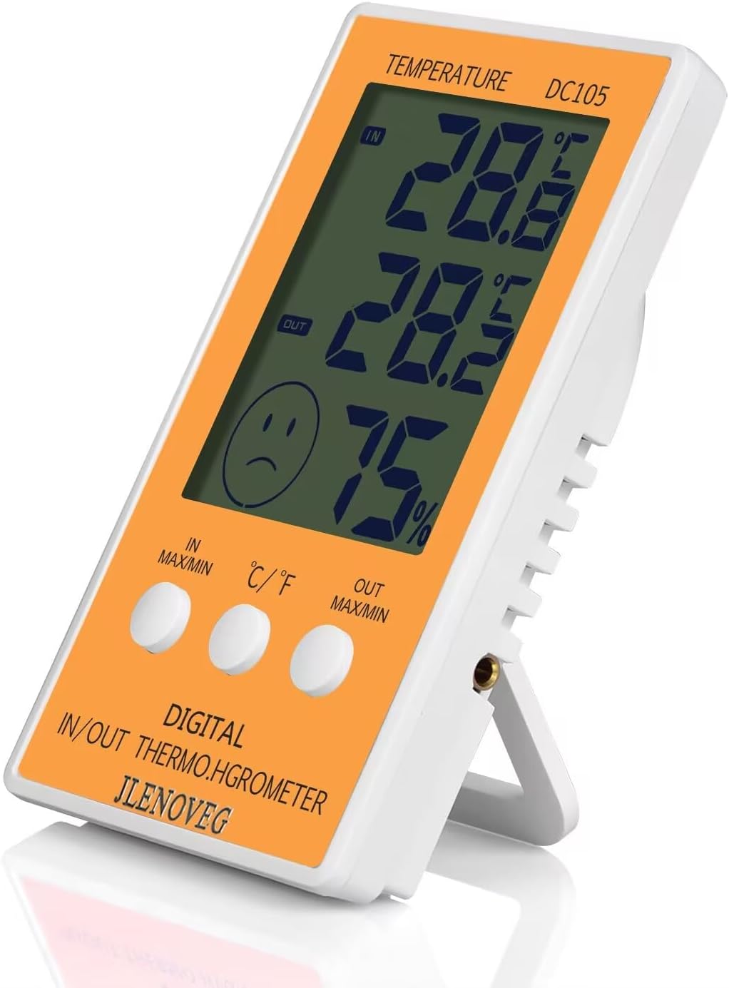 Digital Reptile Thermometer Hygrometer Digital Aquarium Thermometer Reptiles in-Out Tank Thermometer Hygrometer Fish Tank Thermometer Digital Thermometer with Max/Min Records