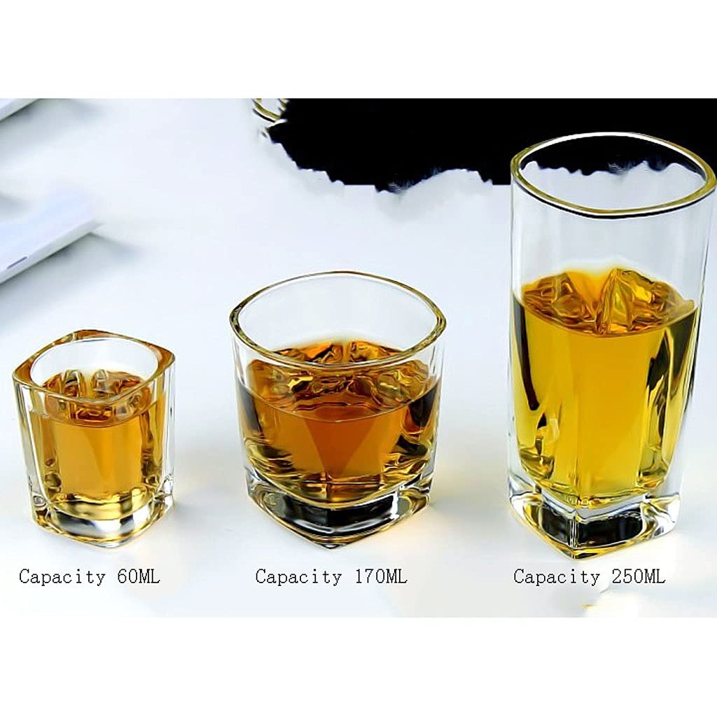 Kubek Szklanka do wody Szklanka do whisky Sześciokątny kufel do piwa Szklanka do wody Szklanka do wina Ocean Szklanka do brandy Gruby izolowany kubek(M)
