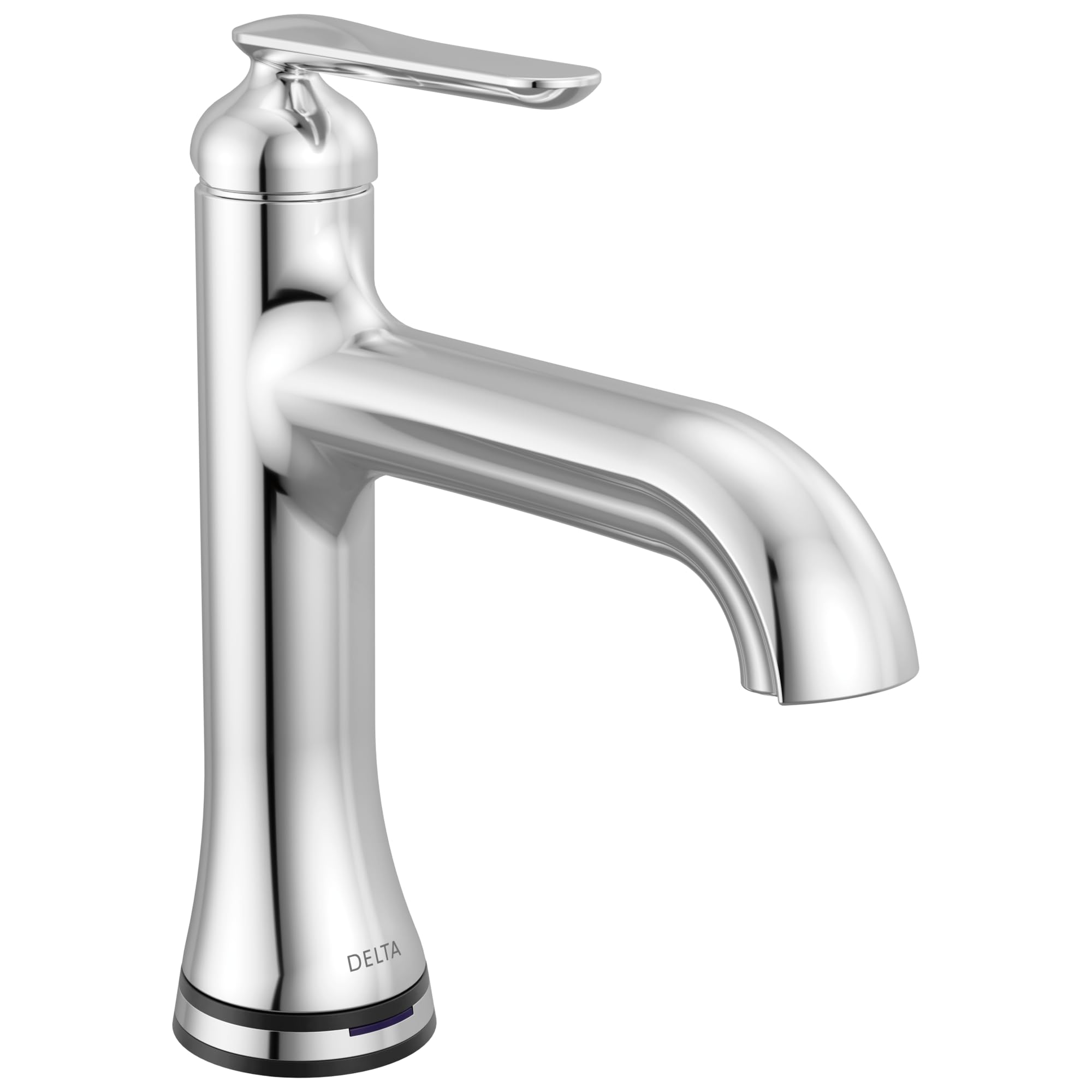 Delta Bonacci Touchless Bathroom Faucet 1-Hole with Touch On Technology, Chome Single Hole Bathroom Sink Faucet, Metal Push-Pop Drain, Lumicoat Chrome 545T-PR-DST-image-9