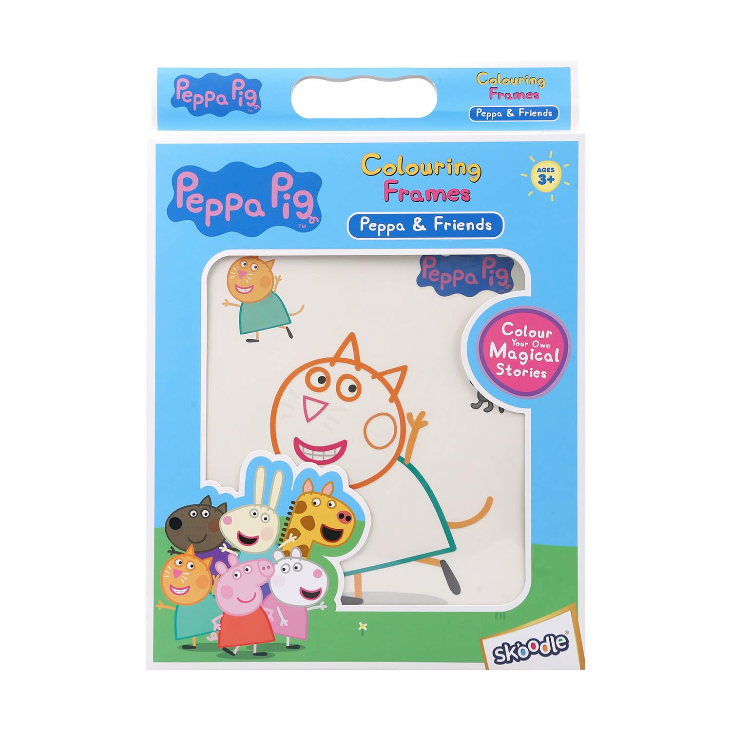Skoodle Peppa & Friends Colouring Frames for Kids - DIY, Fun Filled Colouring/Painting Sheets, Specially Crafted to Enhance Play & Colouring Experience (6 Sheets + 12 Color Sticks + 6 Strings) (B09PLFP15Q) Amazon Price History, Amazon Price Tracker