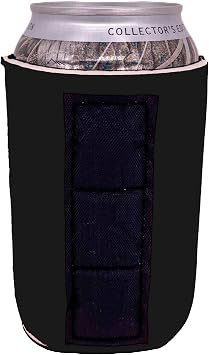 Blank Magnetic Can Coolie 2 Pack, Black