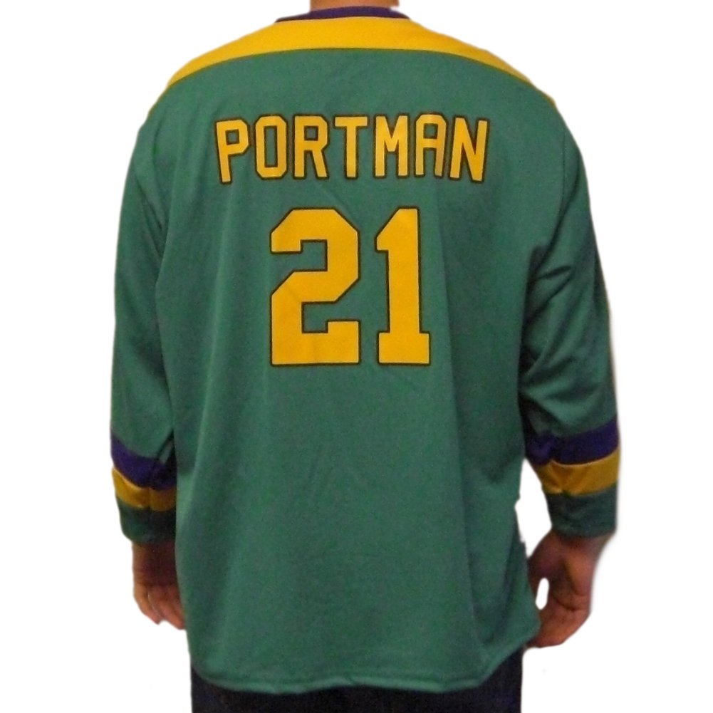 Dean Portman #21 Ducks Hockey Jersey -Adult Medium Green