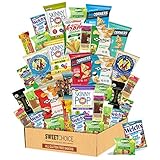 Snack Box Gluten Free Healthy Snacks Care Package (34 Count) for College Students, Exams, Father's Day, Military, Finals, Office and Gift Ideas. Chips, Popcorn, and granola Bars.
