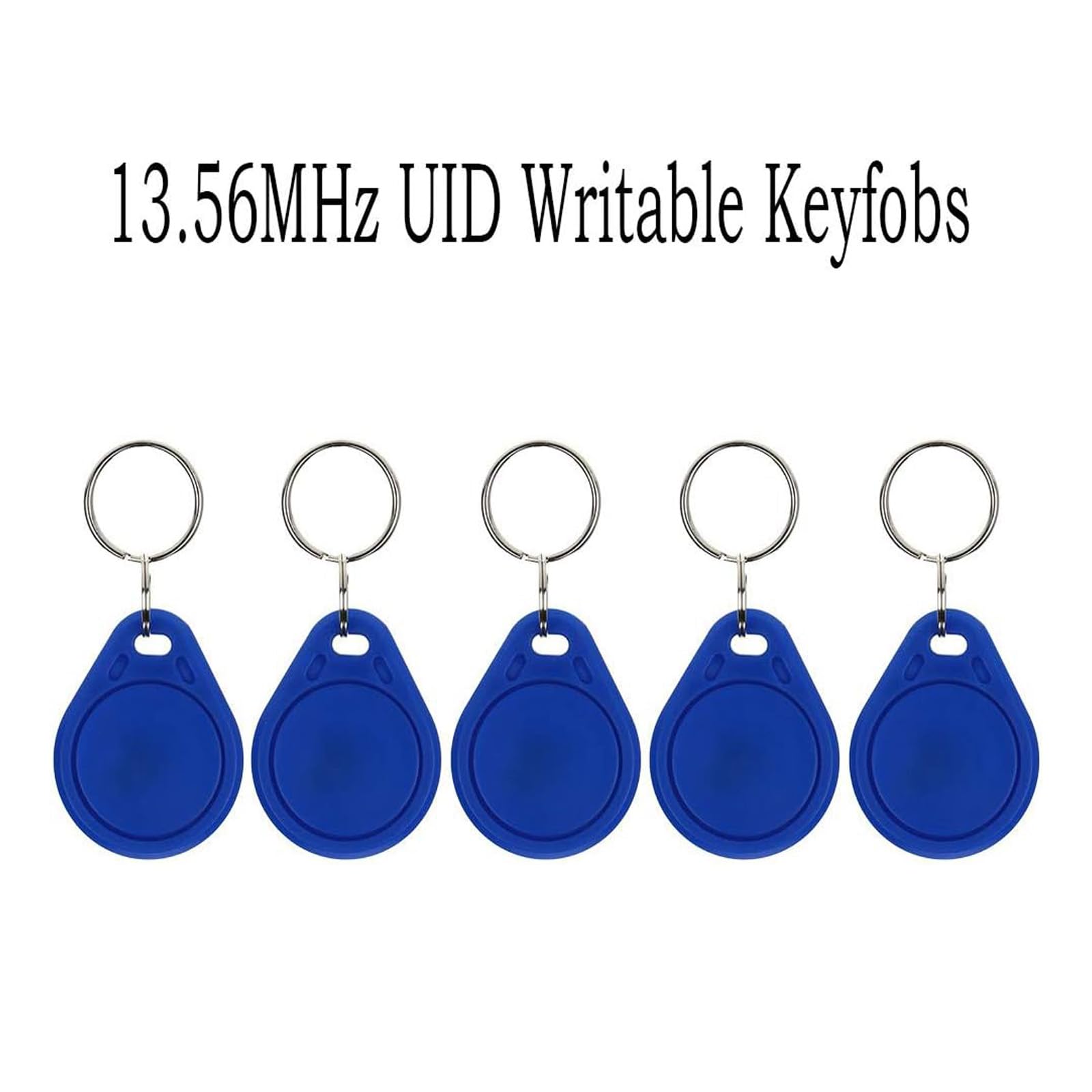 10 x odznaki RFID 13,56 Mhz UID edytowalny breloczek do kluczy MIF 1K Token NFC Tag zbliżeniowy transponder z możliwością zapisu RFID Karta kontroli dostępu - Niebieski