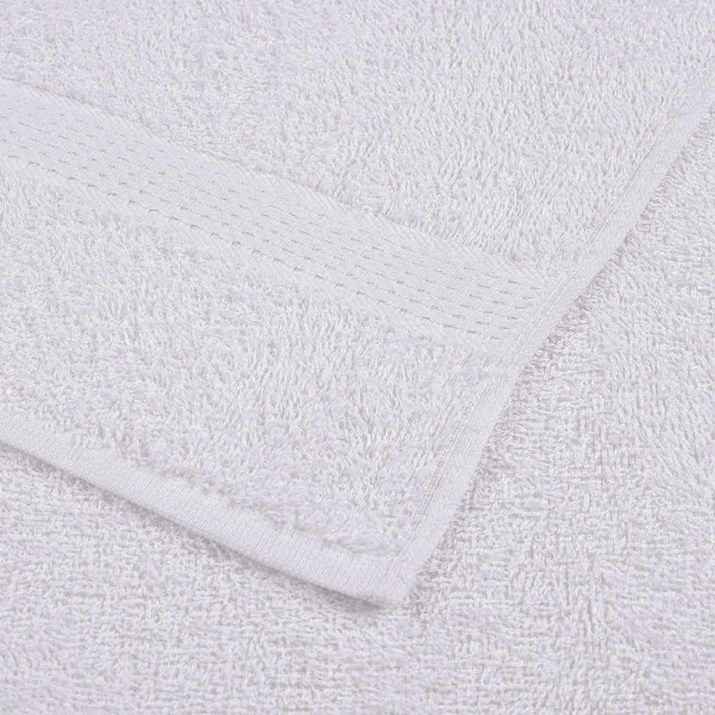 2 Stück Weiße Badetücher 100x150 cm aus 100% ringgesponnener Baumwolle, Oeko-TEX Zertifiziert, saugfähig mit praktischer Schlaufe, maschinenwaschbar