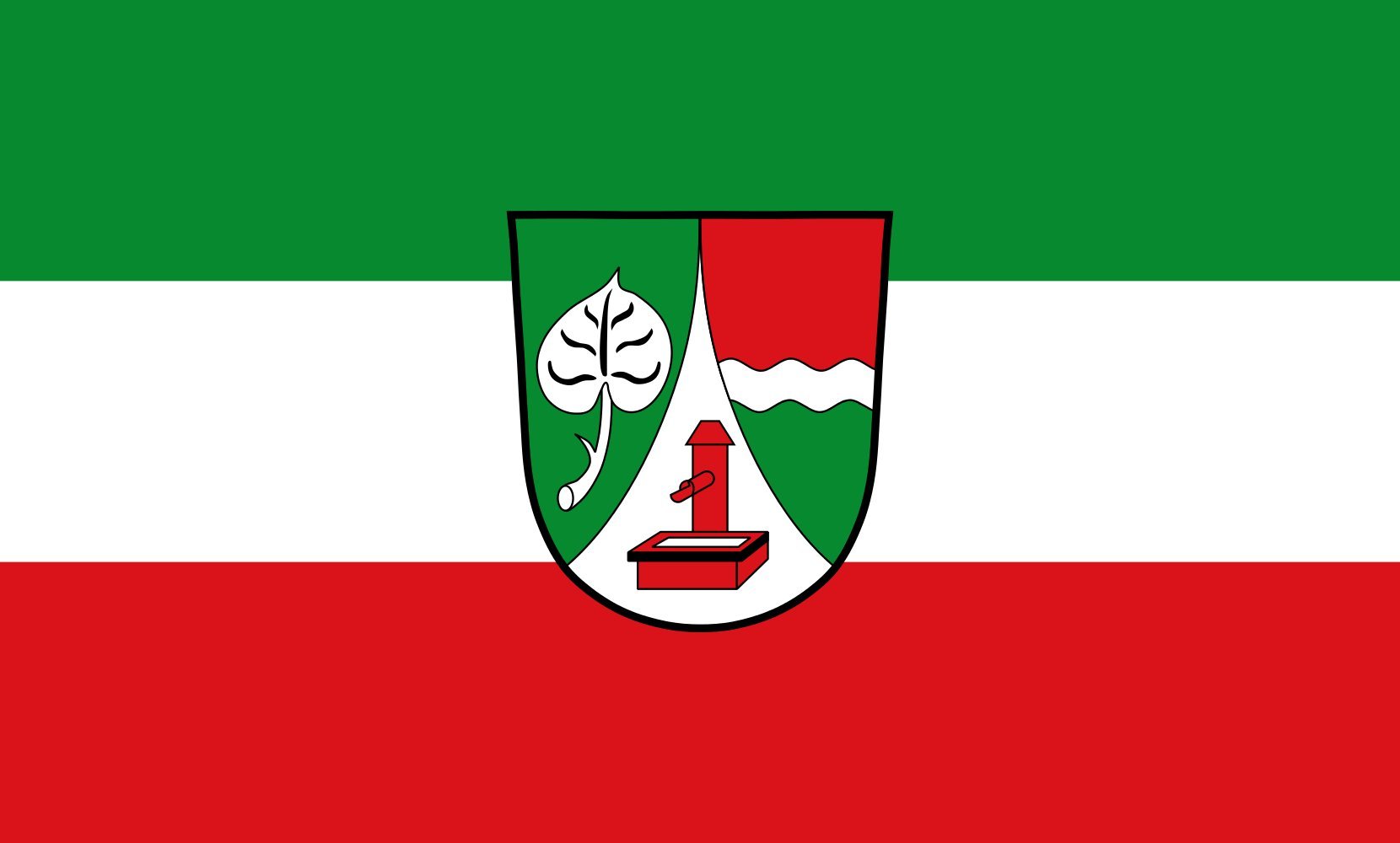 Drapeau paysage Putzbrunn 90x150cm de 1.35m² pour mât de mairie