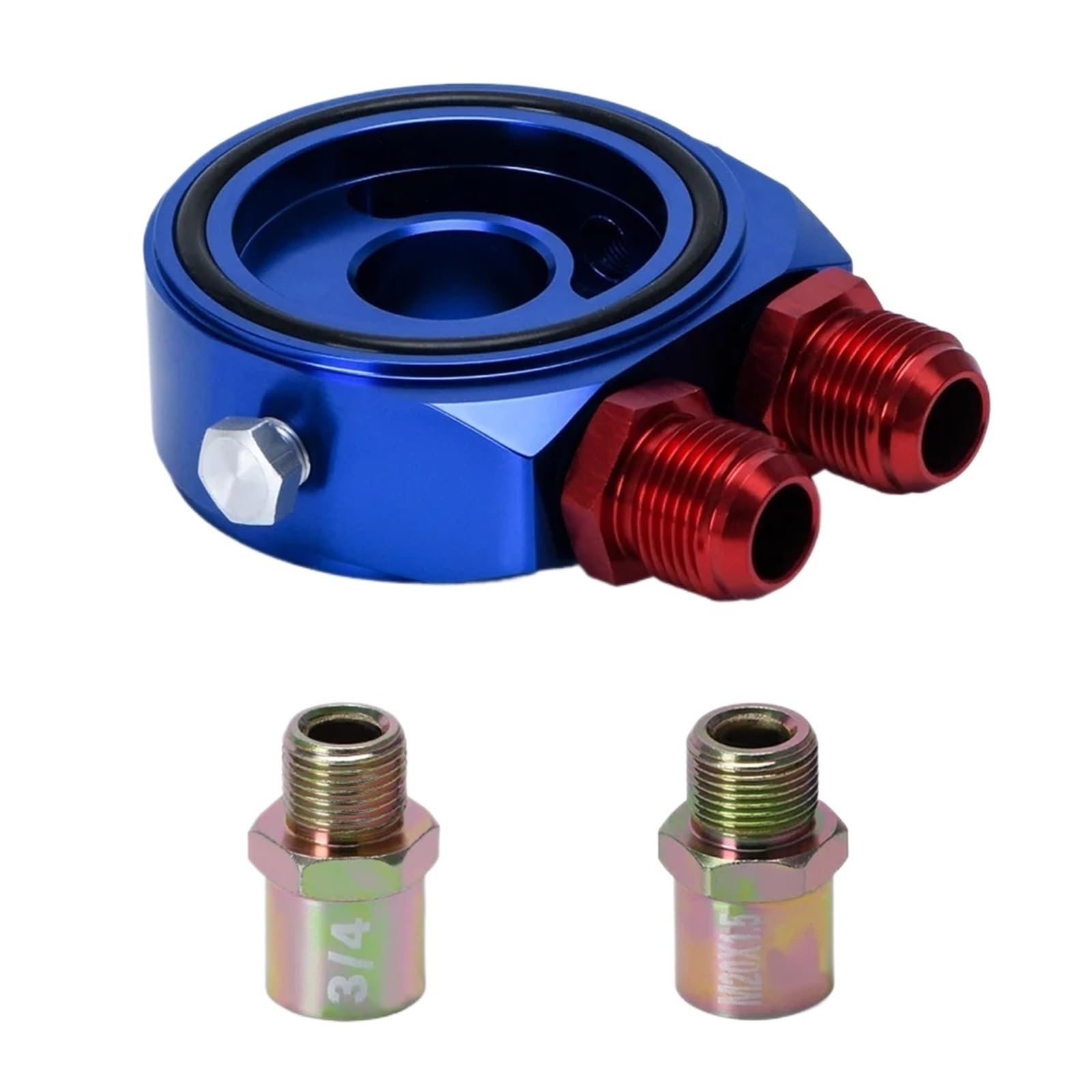 Kit de Placa adaptadora sándwich Universal de Aluminio AN10 para Filtro de Aceite con Conexiones 3/4-16 UNF y M20 x 1.5 LZ6721