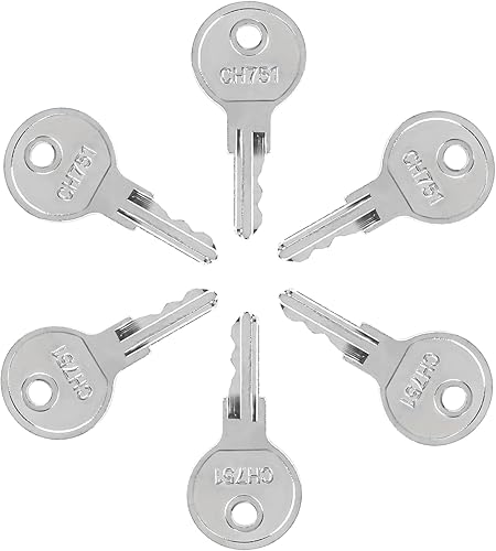 Miniatura 1 de 6 llaves CH751 universales de repuesto para compartimentos de caravana, campistas, remolques, cubiertas de controlador, carritos, llaves de puerta