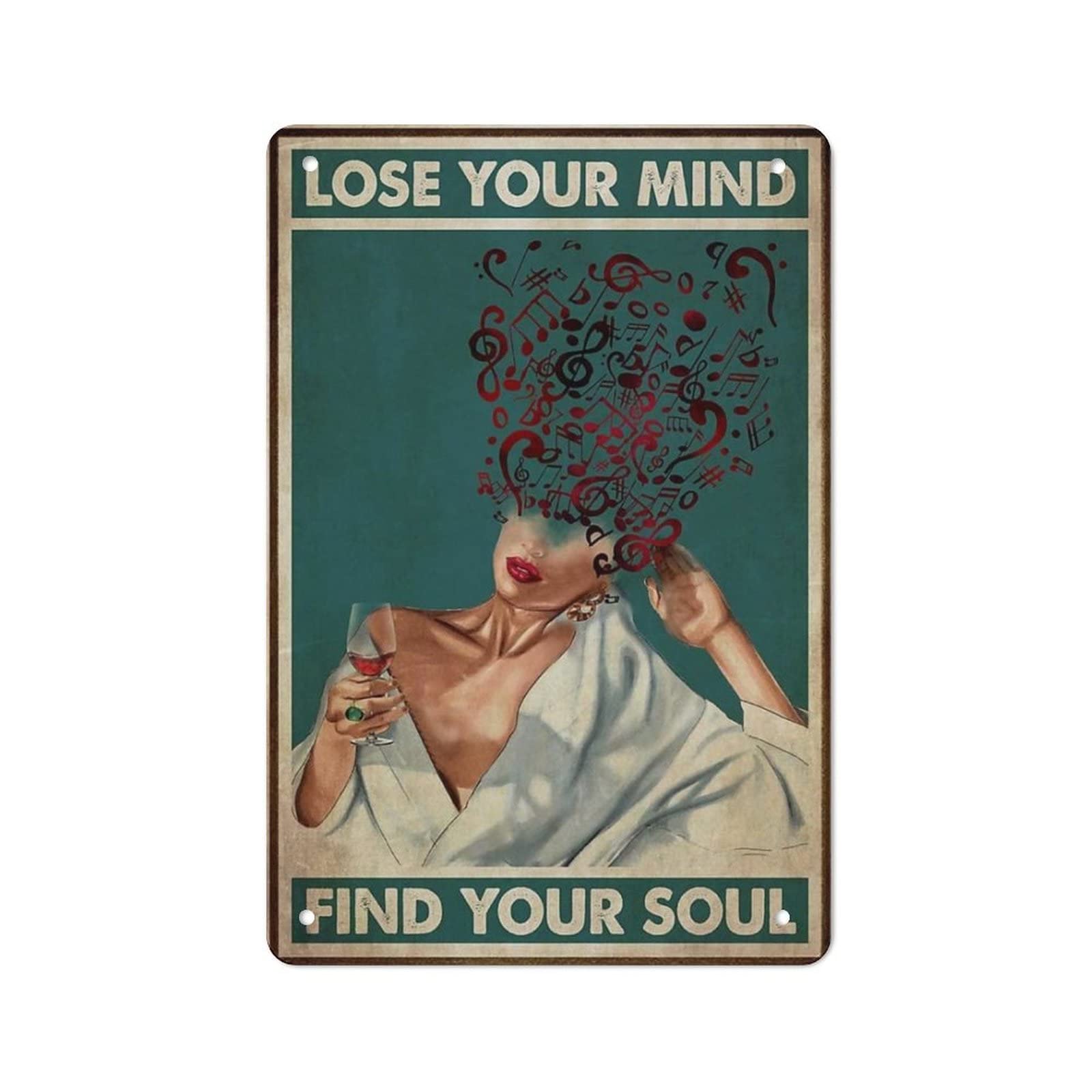 AOOEDM Lose Your Mind Find Your Soul Metal Tin Sign for Home Bar Pub Kitchen Wall Art Deocr Man Cave Vintage Metal Sign Poster Plaque Signs Quotes Sign