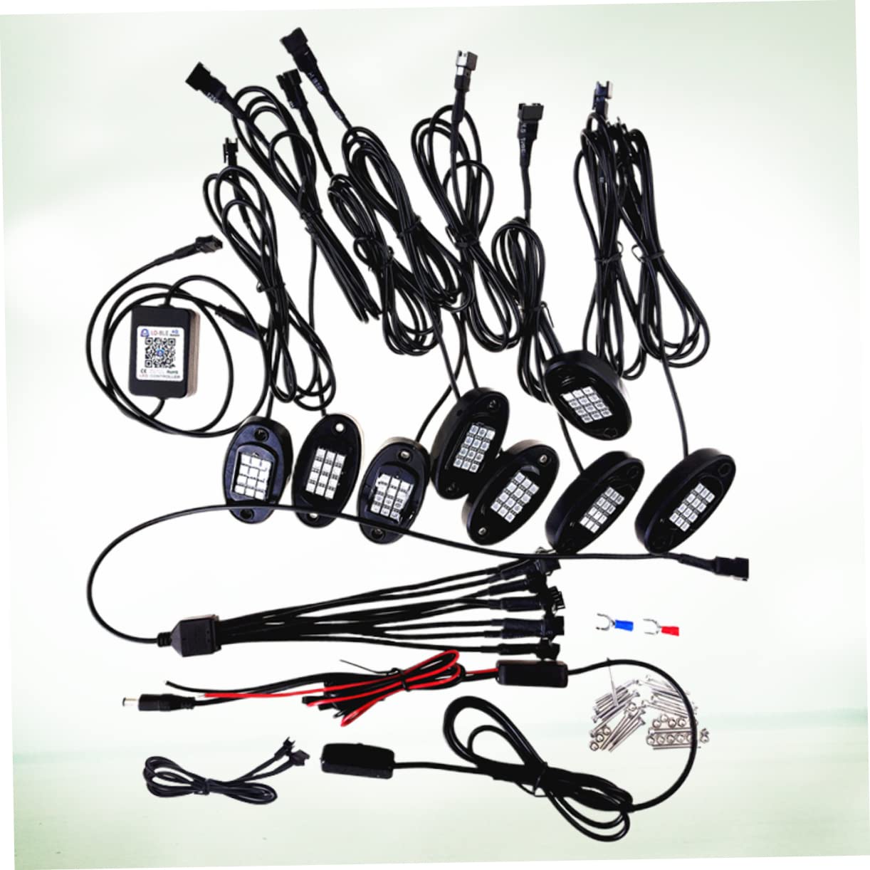 Uonlytech Luces Decorativas Control Remoto Juego De Lámpara De para Coches Led Interior Coche