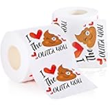 Gersoniel 2 Rolls Funny Toilet Paper Romantic Novelty Toilet Paper Heart Funny Gag Gift for Boyfriend Girlfriend Friend Sister on Anniversary, Wedding