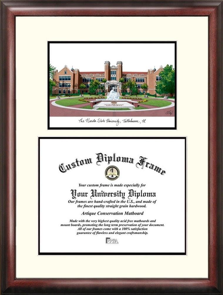 FSU Florida State University Mahogany Diploma Frame