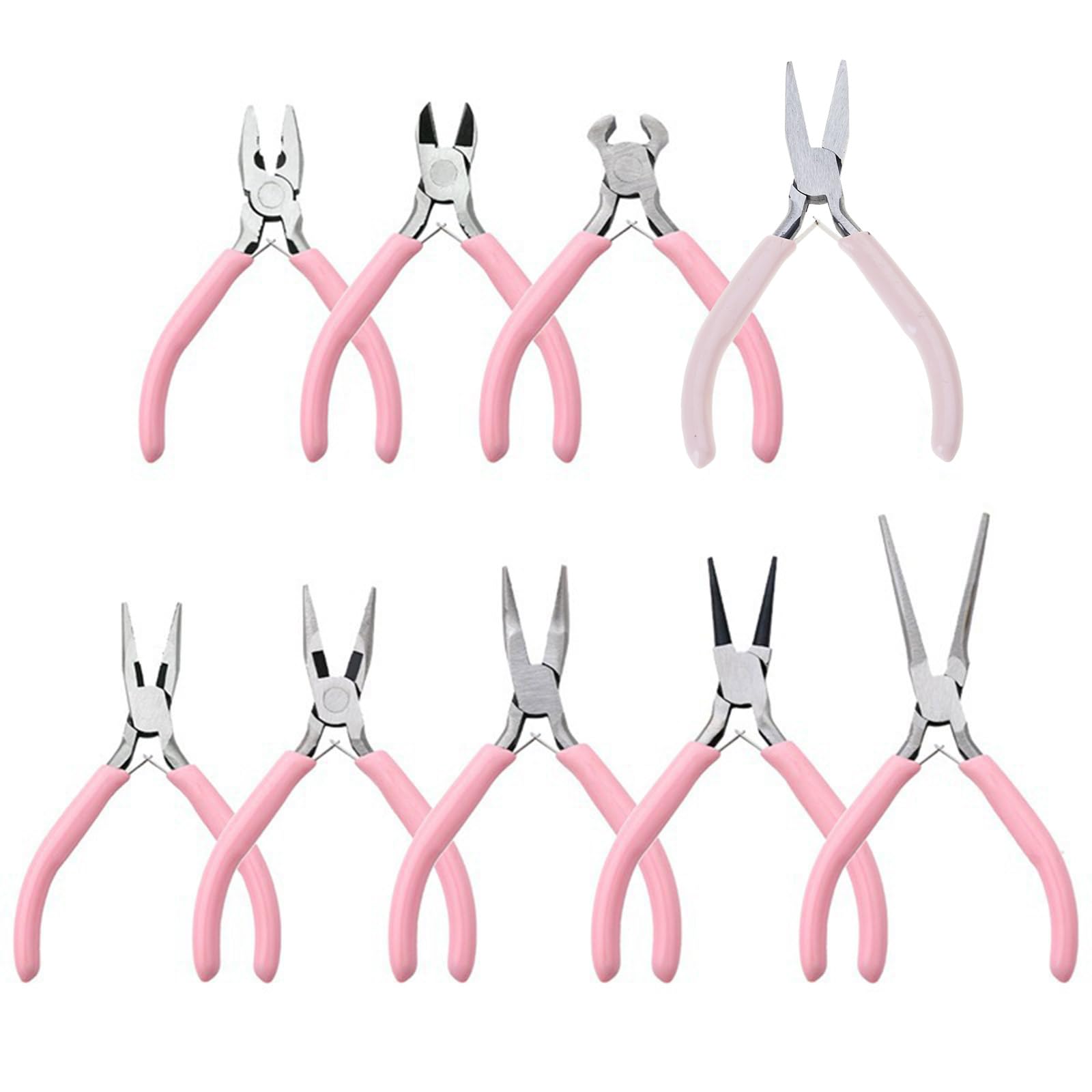Tsophreniq 9Pcs / Set Jewelry Pliers Includes Diagonal/Round Nose/Needle-Nose Jewellery Tool For Beading Tools