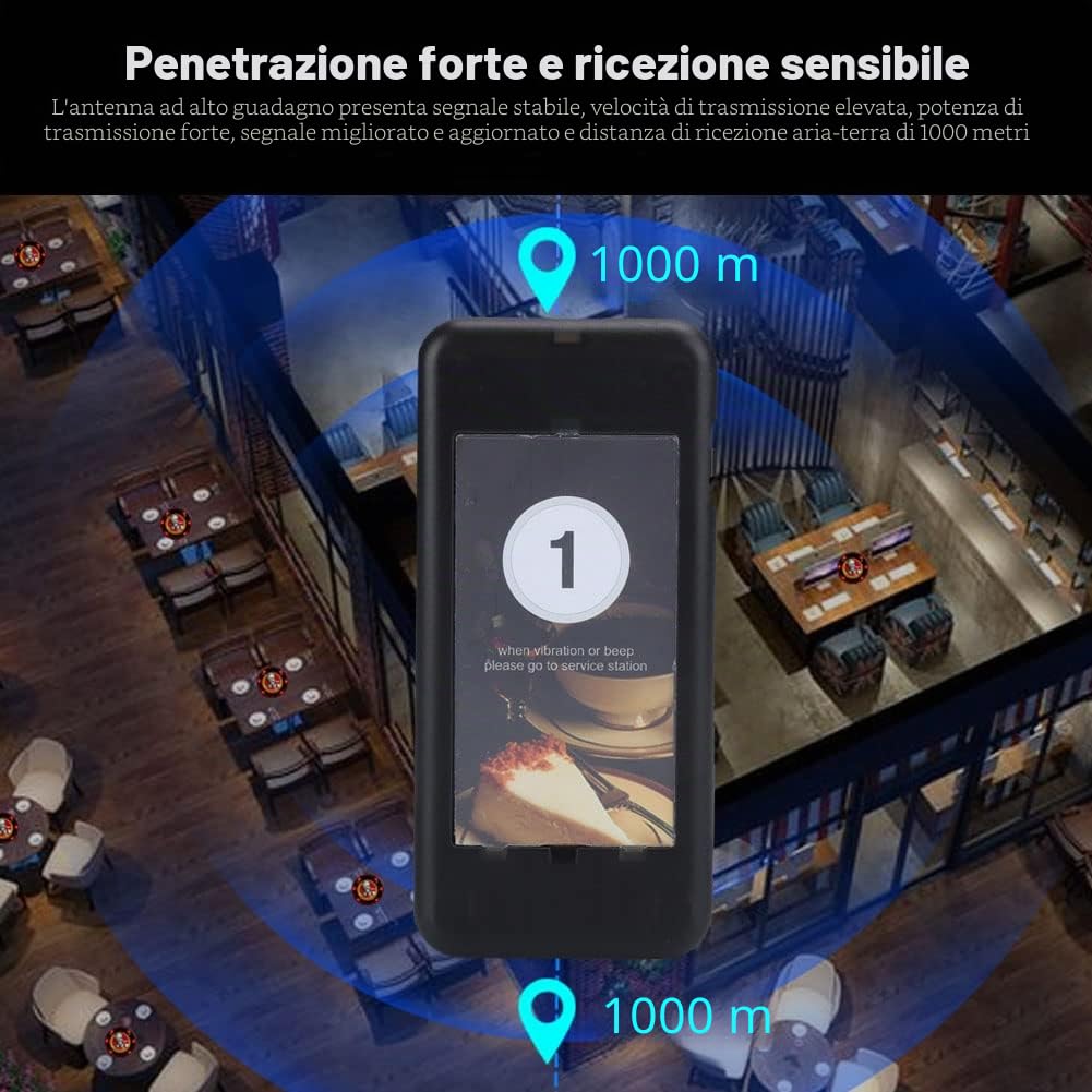 Sistema di Chiamata Wireless Sistema di cercapersone Ristorante Sistema di cercapersone Ristorante Cordless Dual Host 2 Trascina 40 Taker Vibrante SU-68Z 110-240V(EU Plug)