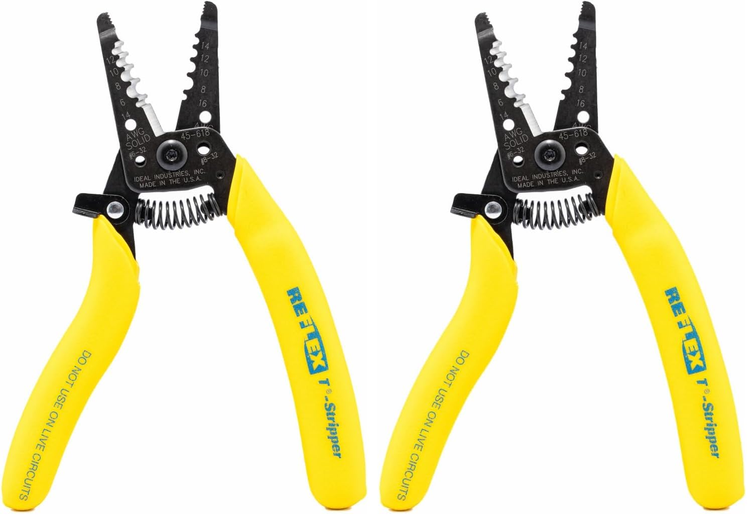 IDEAL Electrical 45-621 Reflex Super 12/2 & 14/2 NM Cable T Stripper - Dual NM Wire Stripper, Plier Nose, Slide Lock, Textured Grips — Amazon image 15