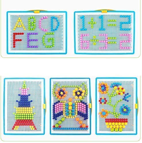 Stylie Modern Alternatives Creative Multi Coloured Educational Construction Nip Blocks Board for Kids Blocks Building Peg Board with Beads Blocks Puzzle - Pin Pad Block Toys Puzzle (200 Nip Blocks) (B0C294CLZK) Amazon Price History, Amazon Price Tracker