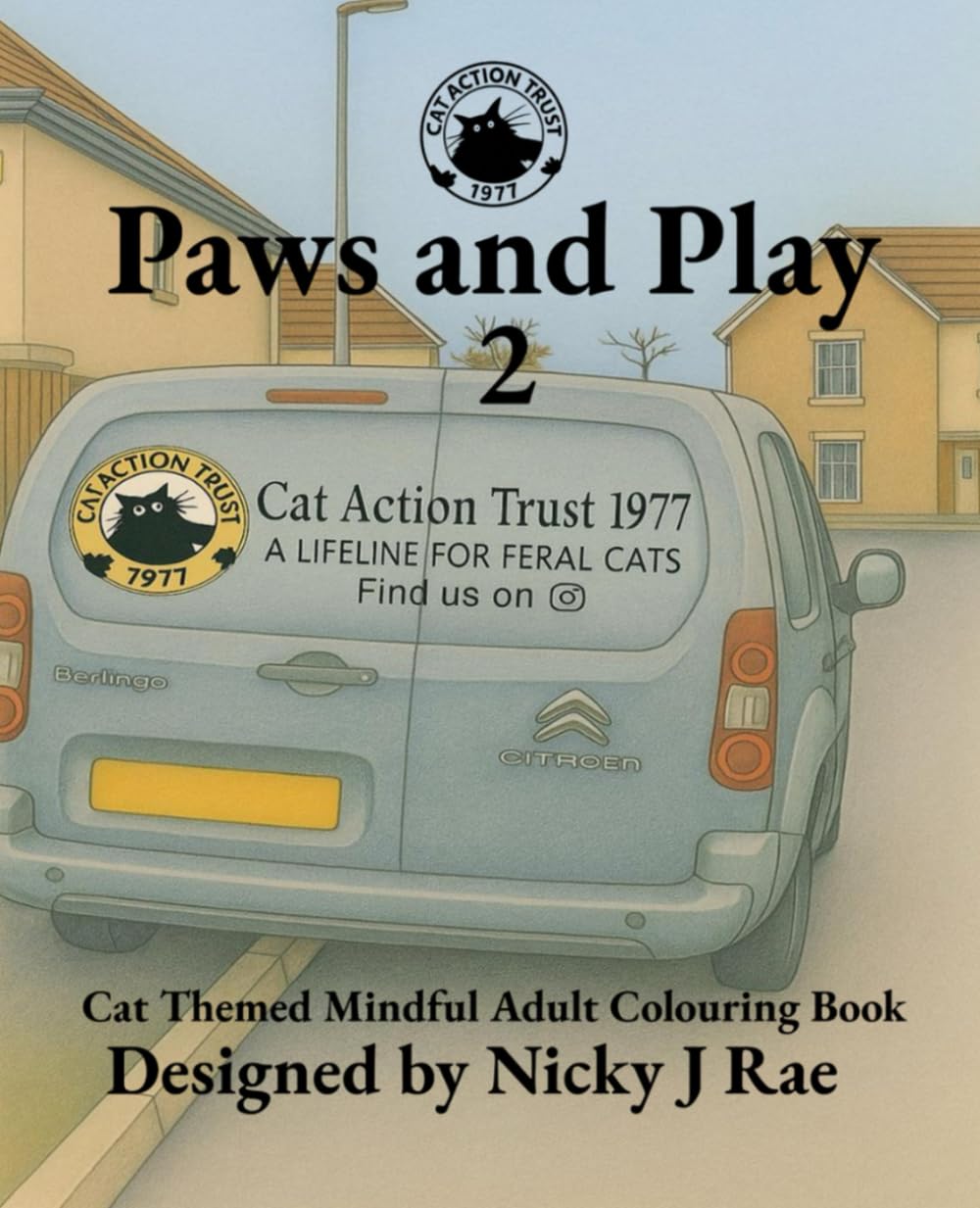 Paws and Play 2: Cat Themed Mindful Adult Colouring Book (Cat Tails)