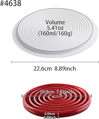 Miniatura 2 de Círculo molde de silicona redondo Tourbillon molde de silicona diámetro 8 pulgadas
