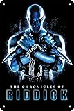  YRENBIYYONZ Cartel de metal con diseño de Las Crónicas de Riddick (2004) para decoración de pared, 20 x 30 cm