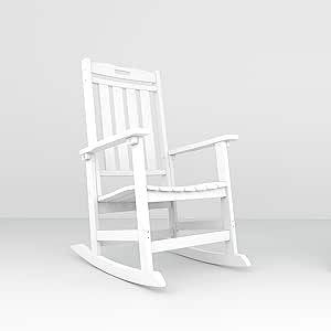 Amazon.com: White Oversized Outdoor Rocking Chair, HDPE Outdoor Rocking ...