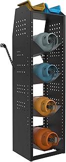 MELIPRON Van Refrigerant Tank Rack Steel Freon Tank Holder for Nitrogen Oxygen Propane Cargo Van Shelving 52" H x 15" W x 13" D