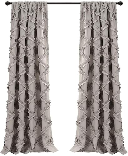 Exuberante decoración con volantes de diamante y panel de ventana con textura para sala de estar, comedor