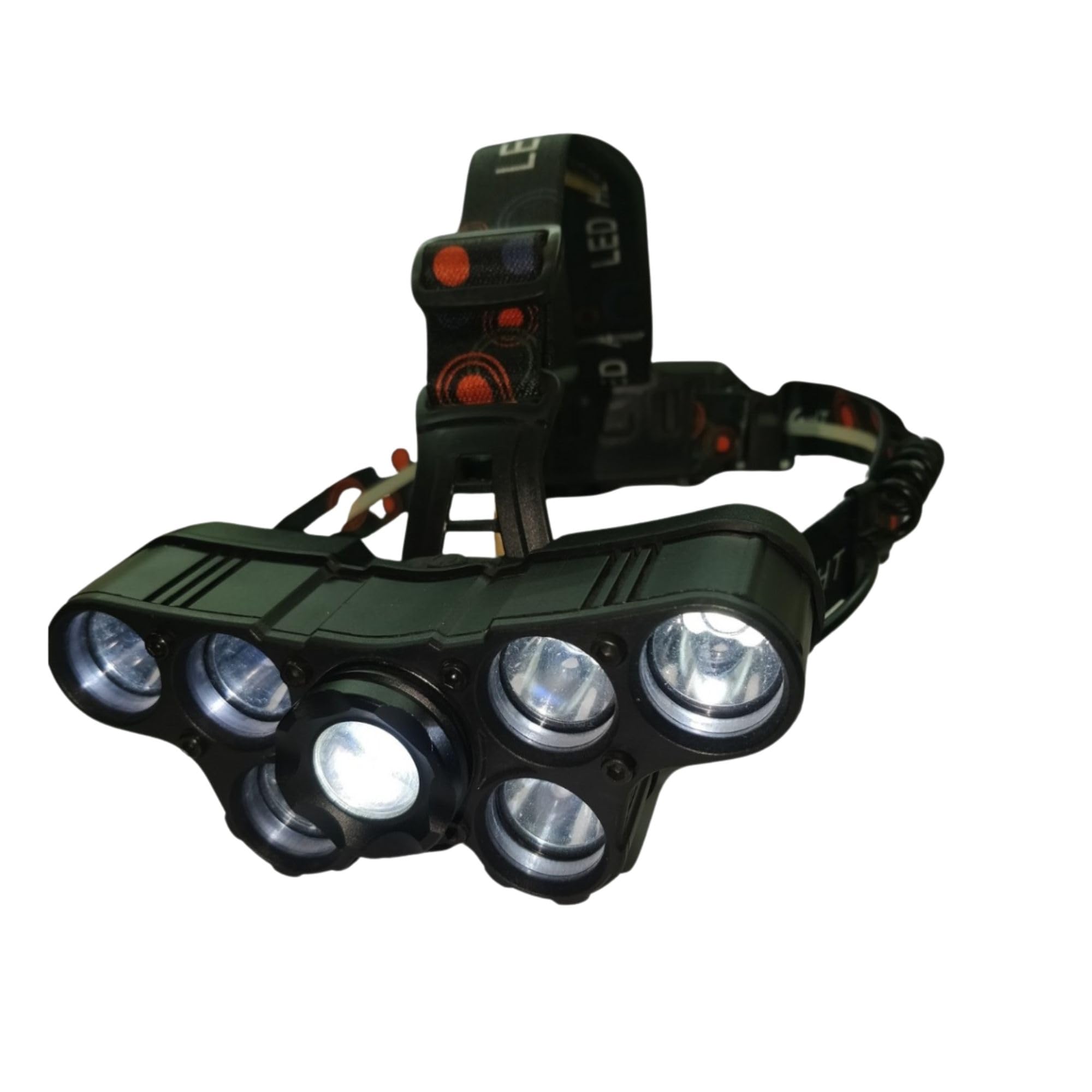 Rechargeable LED Headlamp – 7 LED Ultra Bright Zoomable Head Torch with Red Warning Light, 4 Light Modes, 90° Adjustable, USB Charging, Waterproof Head Light-image-38