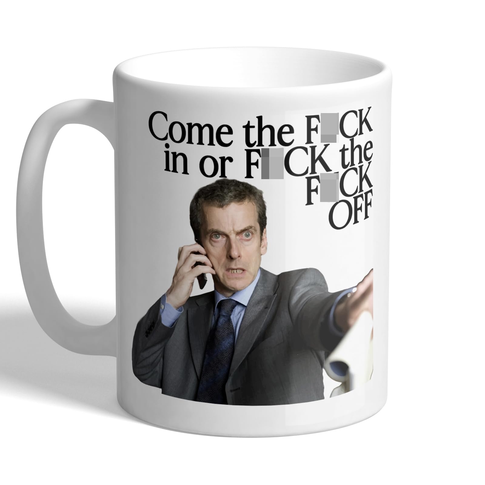 I Love Mugs - The Thick of It - Malcolm Tucker - Peter Capaldi - Swearing - TV Mug, Ceramic, 11fl.oz.