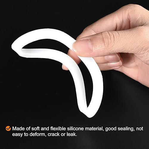 Miniatura 9 de MECCANIXITY Junta de sellado para cafetera, anillo de silicona blanca de repuesto 1.496x1.969x0.087 in para cafetera de aluminio de 1 taza, paquete