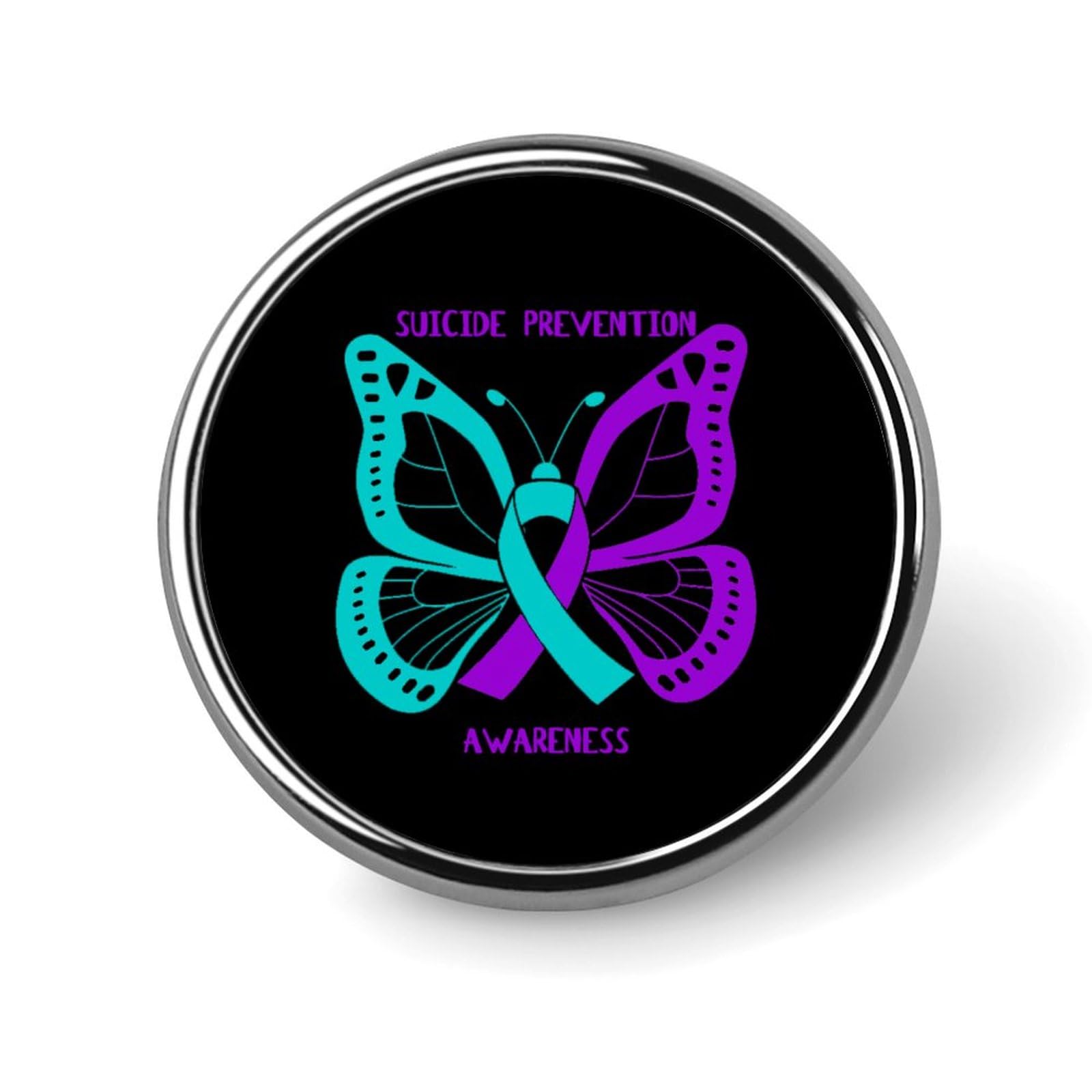 Suicide Prevention Awareness Pins Round Buttons Brooches Enamel Lapel Pin Party Supplies Decor Badges for Hats Clothes Bags
