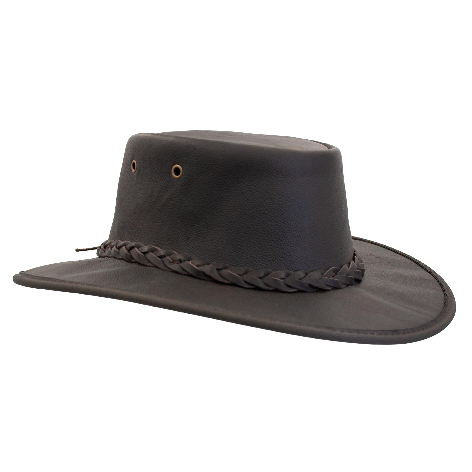 Barmah Sombrero Squashy Sundowner Kangaroo Hombre - Made in Australia Stockman Outdoor Canguro con Banda de Piel, Ribete Verano/Invierno Primavera Verano Otoño Invierno