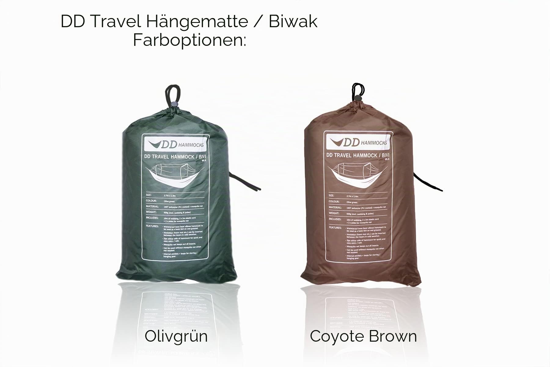 DD Travel Hängematte/Zelt Bivi – Vielseitig, kompakt Hängematte oder Zelt Bivi