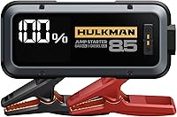 Hulkman Alpha85 2000A Jump Starter: 74Wh Portable Car Battery Booster for 8.5L Gas/6L Diesel, Smart 3.3" Display, USB-C Power Bank, 5-Mode Flashlight