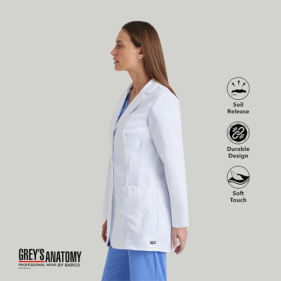 Grey's Anatomy Women's 32 Inch Two Pocket Fitted Lab Coat
