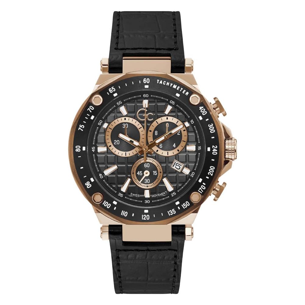 Gc Men's Chronograph Quartz Stainless Steel Bracelet Y81001G2MF