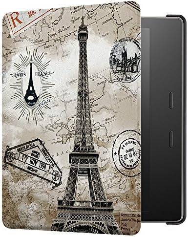 Huasiru Case for Kindle Oasis 2017/2019 (7 inches, 9th/10th Gens Only) Cover with Auto Wake/Sleep — Will not fit Kindle Paperwhite or Kindle Oasis 6 inches, Retro Tower