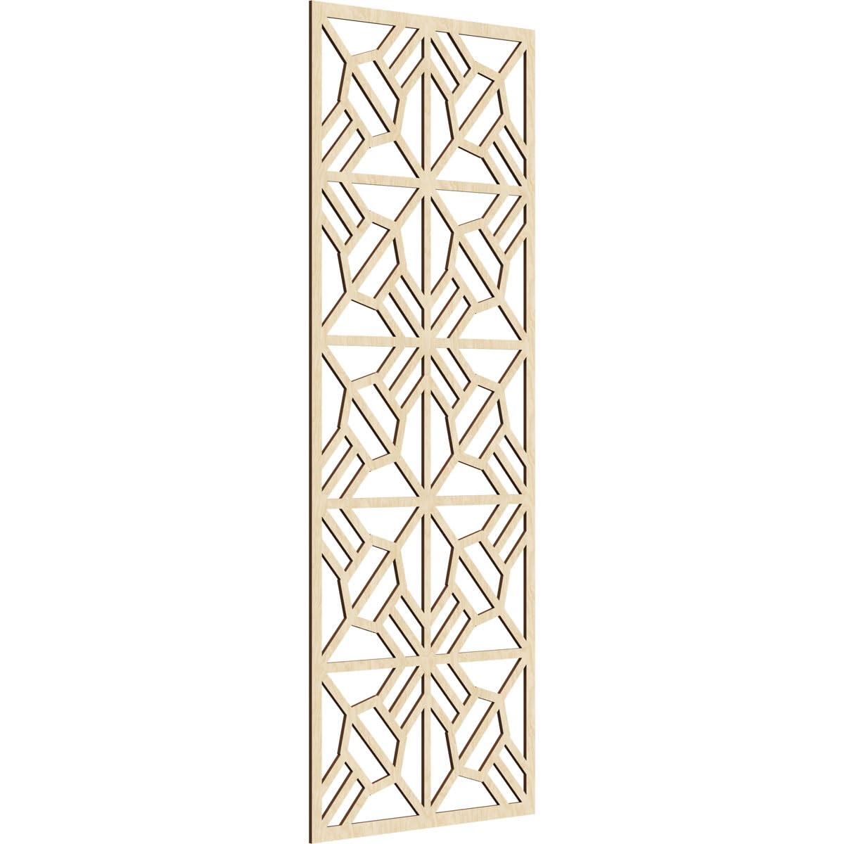 29 3/8"W x 74 3/8"H x 1/4"T Auburn Decorative Fretwork Wood Wall Panels, Birch