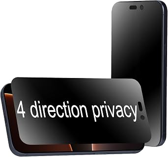 2 Pack 360 Degree Anti-glare Privacy Screen Protector for iPhone 16 Pro Max Matte Anti-Spy 4 Direction Soft Film 6.9 inch