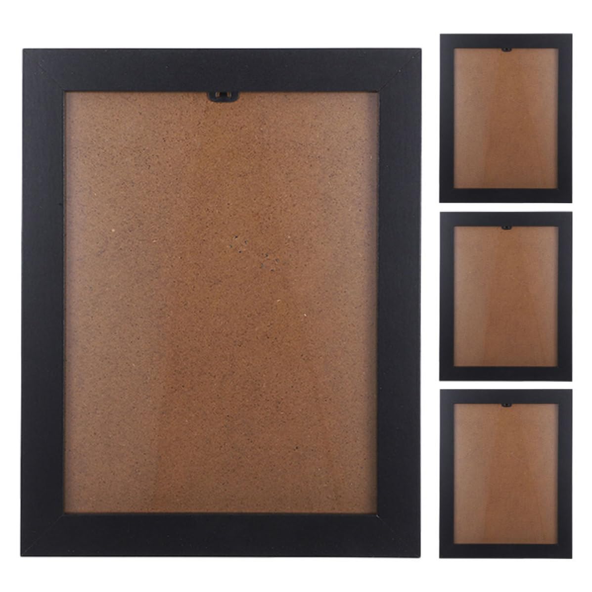 4 Piezas Marco de Fotos de Madera Negro para Sobremesa, Elegante